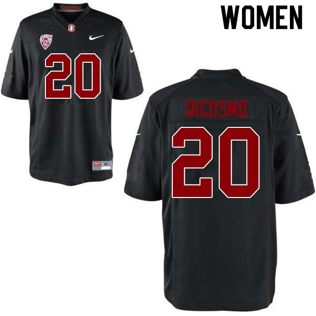Women #20 Aeneas DiCosmo Stanford Cardinal College Football Jerseys Sale-Black - Click Image to Close